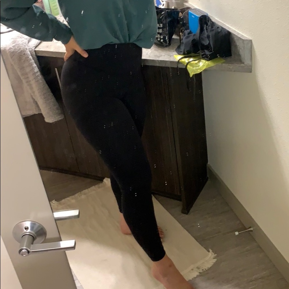 Black lululemon high wasted wunder under luxtreme